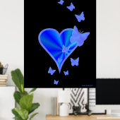 Rainbow Heart und Butterfly Poster (Heimbüro)