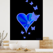 Rainbow Heart und Butterfly Poster (Küche)