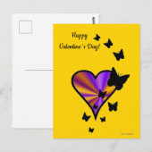 Rainbow Heart und Butterfly Postkarte (Vorne/Hinten)
