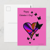 Rainbow Heart und Butterfly Postkarte (Vorne/Hinten)