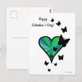 Rainbow Heart und Butterfly Postkarte (Vorne/Hinten)