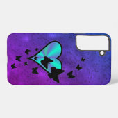 Rainbow Heart und Butterfly Samsung Galaxy Hülle (Rückseite (Horizontal))
