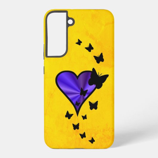 Rainbow Heart und Butterfly Samsung Galaxy Hülle (Rückseite)