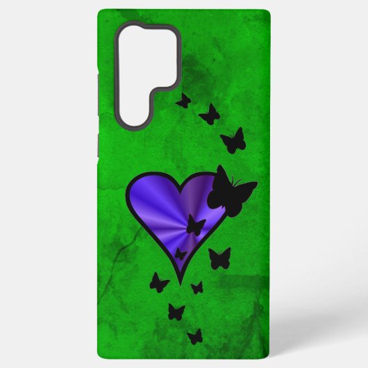 Rainbow Heart und Butterfly Samsung Galaxy Hülle (Rückseite)