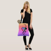 Rainbow Heart und Butterfly Tasche (Am Model)