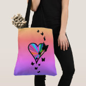 Rainbow Heart und Butterfly Tasche (Von Nahem)