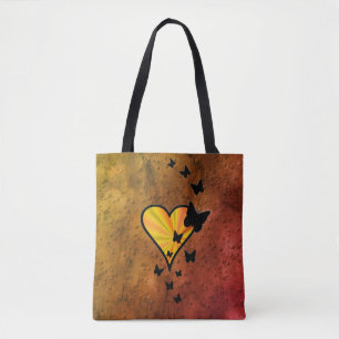 Rainbow Heart und Butterfly Tasche