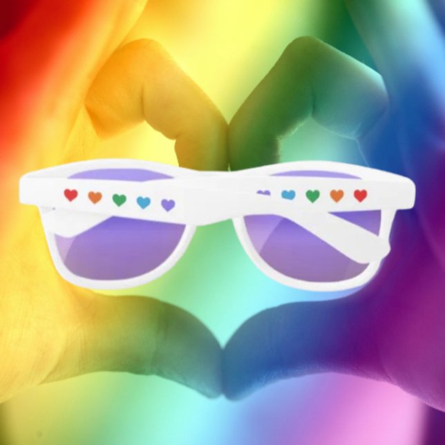 Rainbow Heart Vibes Sunglasses (Von Creator hochgeladen)