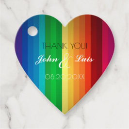 Rainbow Heart Vielen Dank Geschenkanhänger