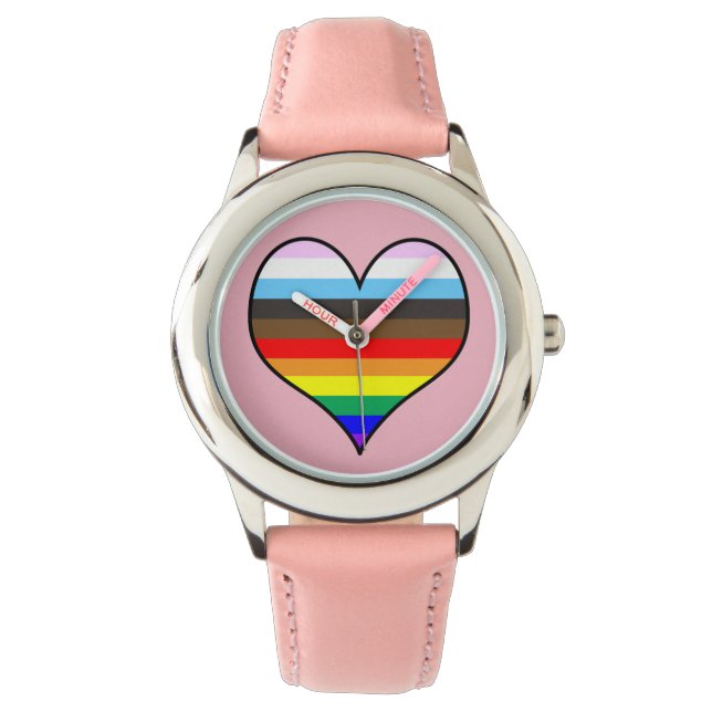 Rainbow Heart Watch Armbanduhr (Vorderseite)