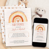 Rainbow Heart Watercolor Wash Baby Sprinkle Einladung