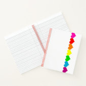 Rainbow Heart White Spiral Notebook Notizblock (Innenseite)