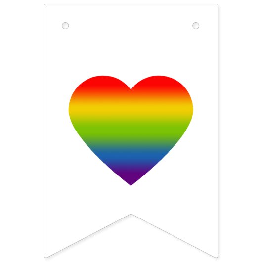 Rainbow Heart Wimpelkette (Zweite Fahne)