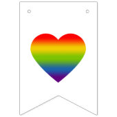 Rainbow Heart Wimpelkette (Erste Fahne)