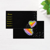 Rainbow Heart with Stars Business Cards (Schreibtisch)