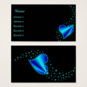 Rainbow Heart with Stars Business Cards (Vorne & Hinten)