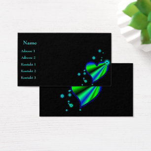 Rainbow Heart with Stars Business Cards