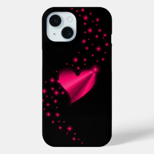 Rainbow Heart with Stars on black Case-Mate iPhone Hülle