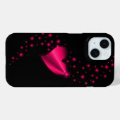 Rainbow Heart with Stars on black Case-Mate iPhone Hülle (Rückseite (Horizontal))