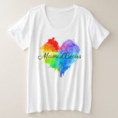 Rainbow Heart Women's Plus Shirt (Design vorne)