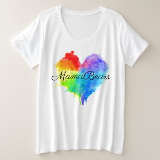 Rainbow Heart Women's Plus Shirt (Design vorne)