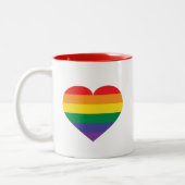 Rainbow Heart Zweifarbige Tasse (Links)