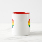 Rainbow Heart Zweifarbige Tasse (Mittel)