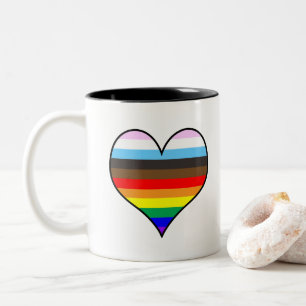 Rainbow Heart Zweifarbige Tasse