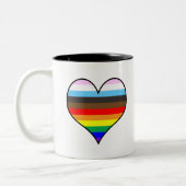 Rainbow Heart Zweifarbige Tasse (Links)