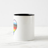 Rainbow Heart Zweifarbige Tasse (Mittel)