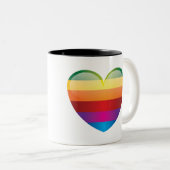 Rainbow Heart Zweifarbige Tasse (VorderseiteRechts)