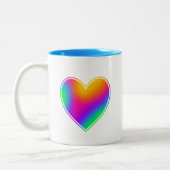 Rainbow Heart Zweifarbige Tasse (Links)