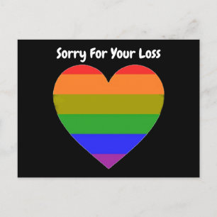 Rainbow Heartr Sorry für Ihren Verlust Postkarte