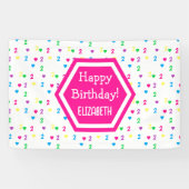 Rainbow Hearts 2. Geburtstag Banner (Horizontal)