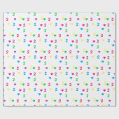 Rainbow Hearts 2. Geburtstag Geschenkpapier (Flach)