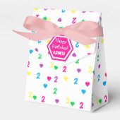 Rainbow Hearts 2. Geburtstag Geschenkschachtel (Vorderseite)