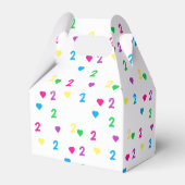 Rainbow Hearts 2. Geburtstag Geschenkschachtel (Rückseite)