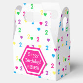 Rainbow Hearts 2. Geburtstag Geschenkschachtel (Geöffnet)