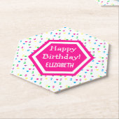 Rainbow Hearts 2. Geburtstag Untersetzer (angewinkelt)