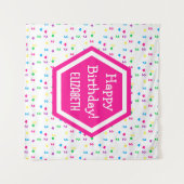 Rainbow Hearts 2. Geburtstag Wandteppich (Vorderseite (Horizontal))