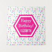 Rainbow Hearts 2. Geburtstag Wandteppich (Vorderseite)