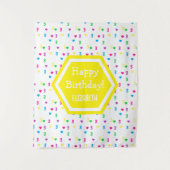 Rainbow Hearts 3. Geburtstag Wandteppich (Vorderseite)