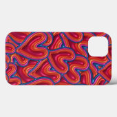 Rainbow Hearts 3D Inflated Puffy IPhone Case (Rückseite (Horizontal))
