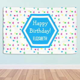 Rainbow Hearts 4. Geburtstag Banner