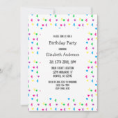 Rainbow Hearts 4. Geburtstag Einladung (Vorderseite)