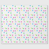 Rainbow Hearts 4. Geburtstag Geschenkpapier (Flach)