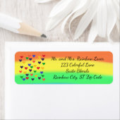 Rainbow Hearts and Blends Address Labels (Insitu)