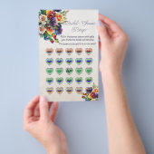 Rainbow Hearts and Rose Brautparty Bingo Flyer (Handgriff)