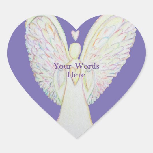 Rainbow Hearts Angel Art Custom Decal Stickers (Vorderseite)