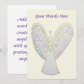 Rainbow Hearts Angel Art Custom Einladungen (Vorne/Hinten)